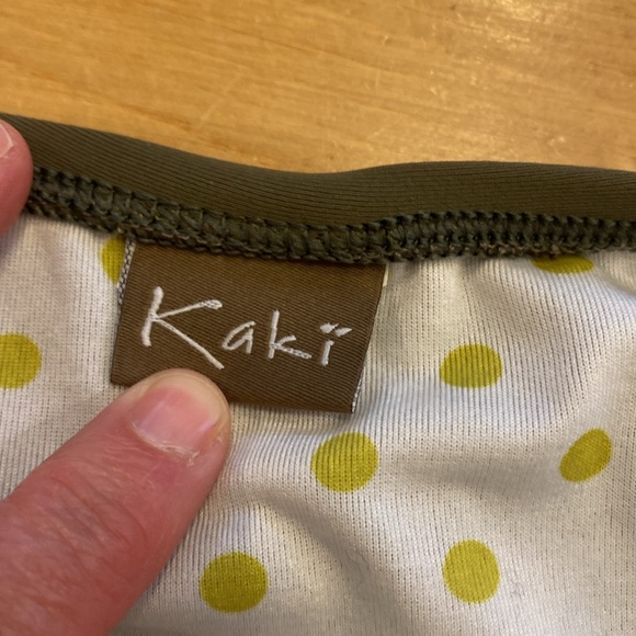 KAKI green tie halter 2 piece bikini swimsuit with ruched, tie side bottoms - Picture 2 of 2